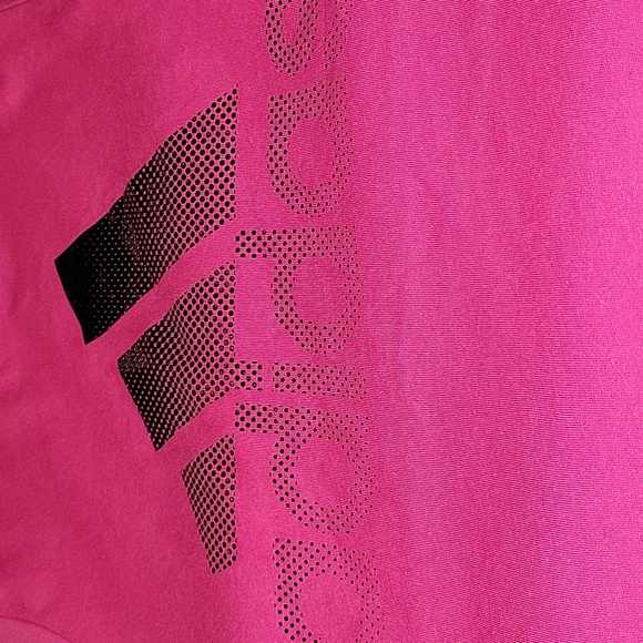 Adidas Kids Bright Pink Tee - Picture 2 of 3